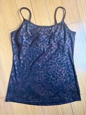 Express Black Brown Leopard Print Cami Tank Top